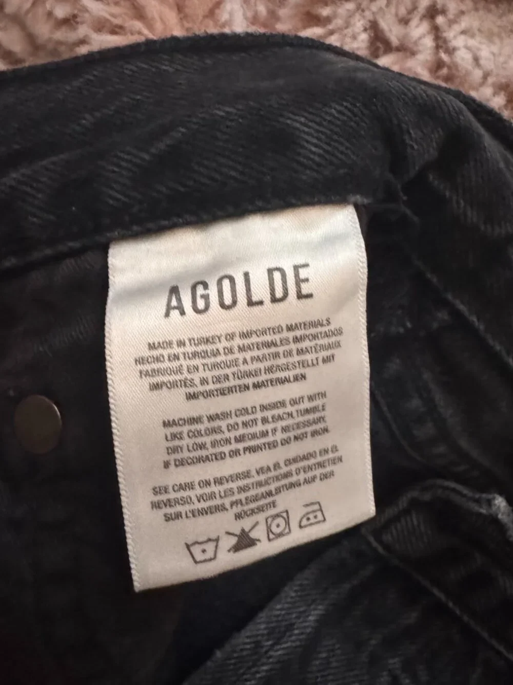 Black Agolde Denim Shorts